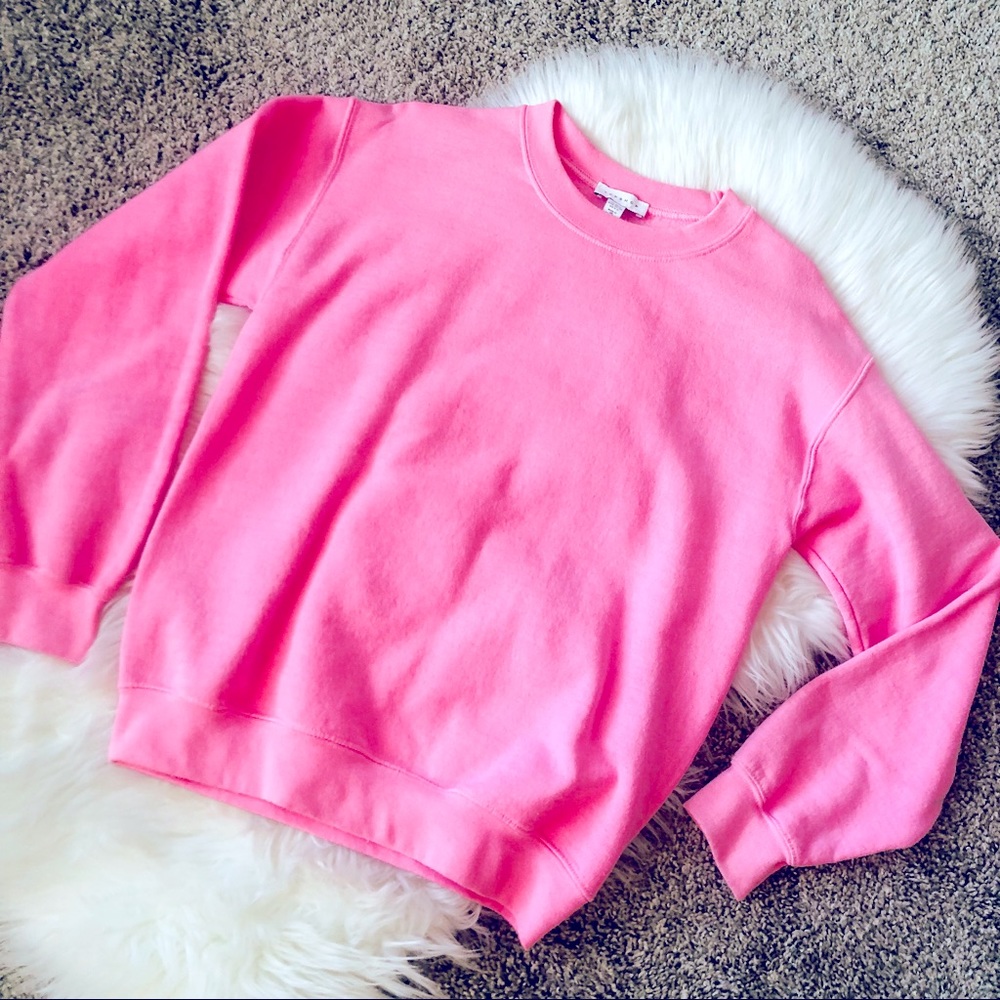 Pink sweatshirt, size small, excellent condition.